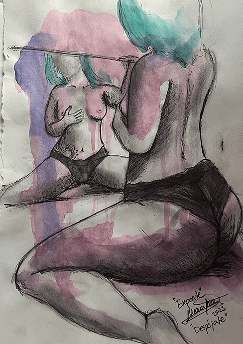 "Exponte & Despójate II" ~ Acuarela (A5) - Imagen 2