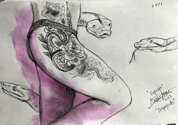 "Exponte & Despójate XVIII" ~ Acuarela (A5) - Image 2