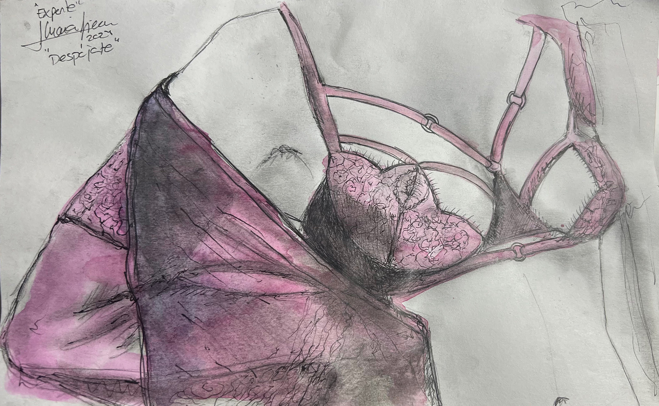 "Exponte & Despójate XXVII" ~ Acuarela (A5) - Image 2