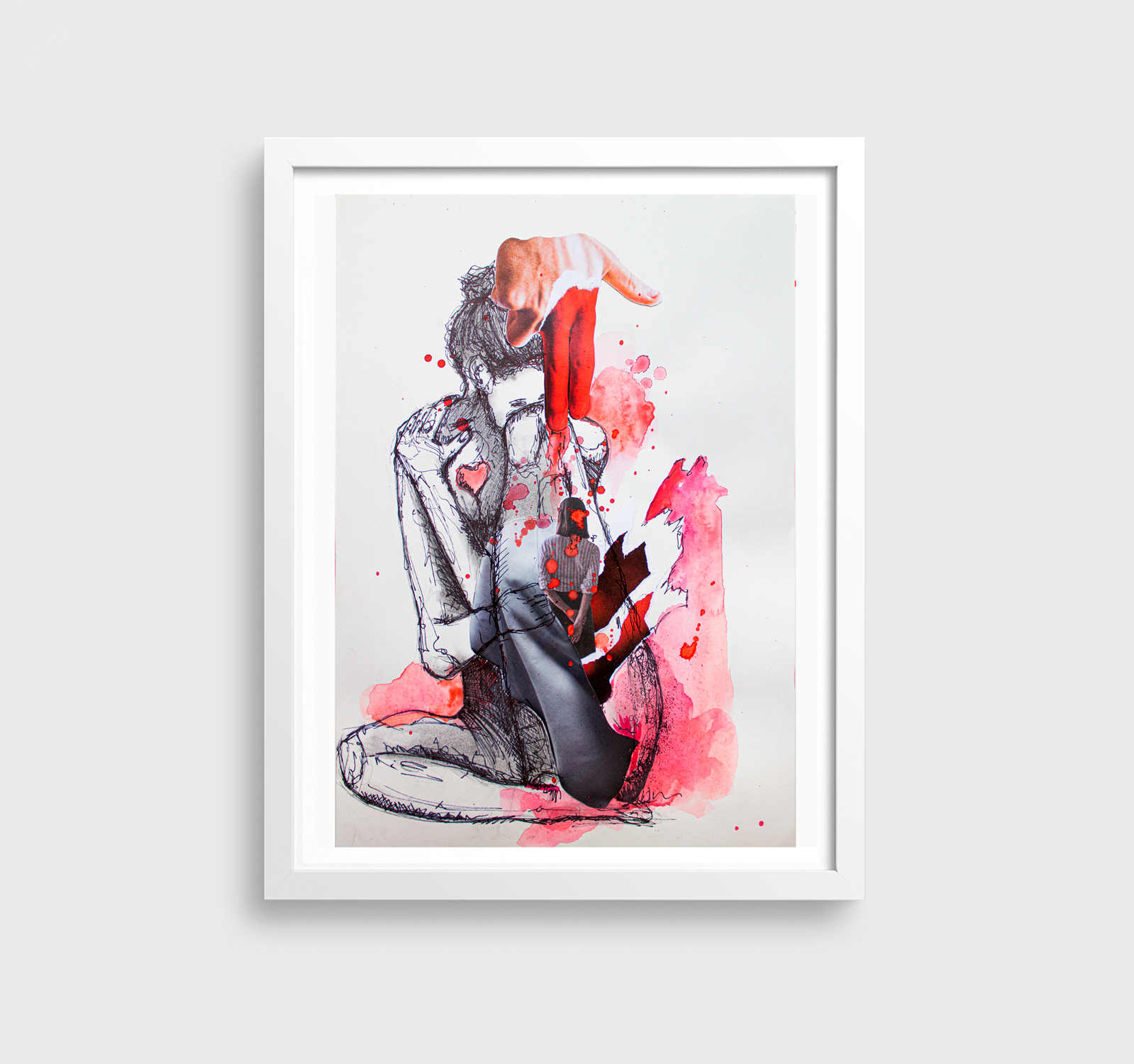 "Violencia y rechazo socia I" ~ Tec. mixta (21 x 40 cm)