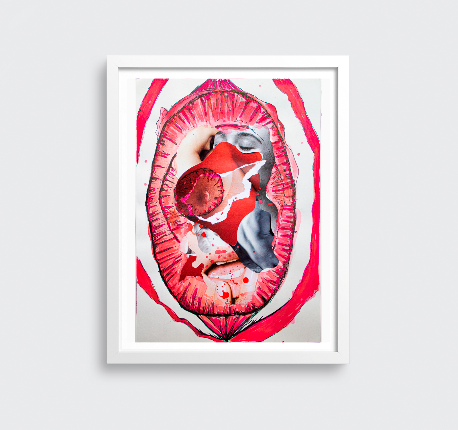 "Hipersexualización I" ~ Tec. mixta (21 x 40 cm)