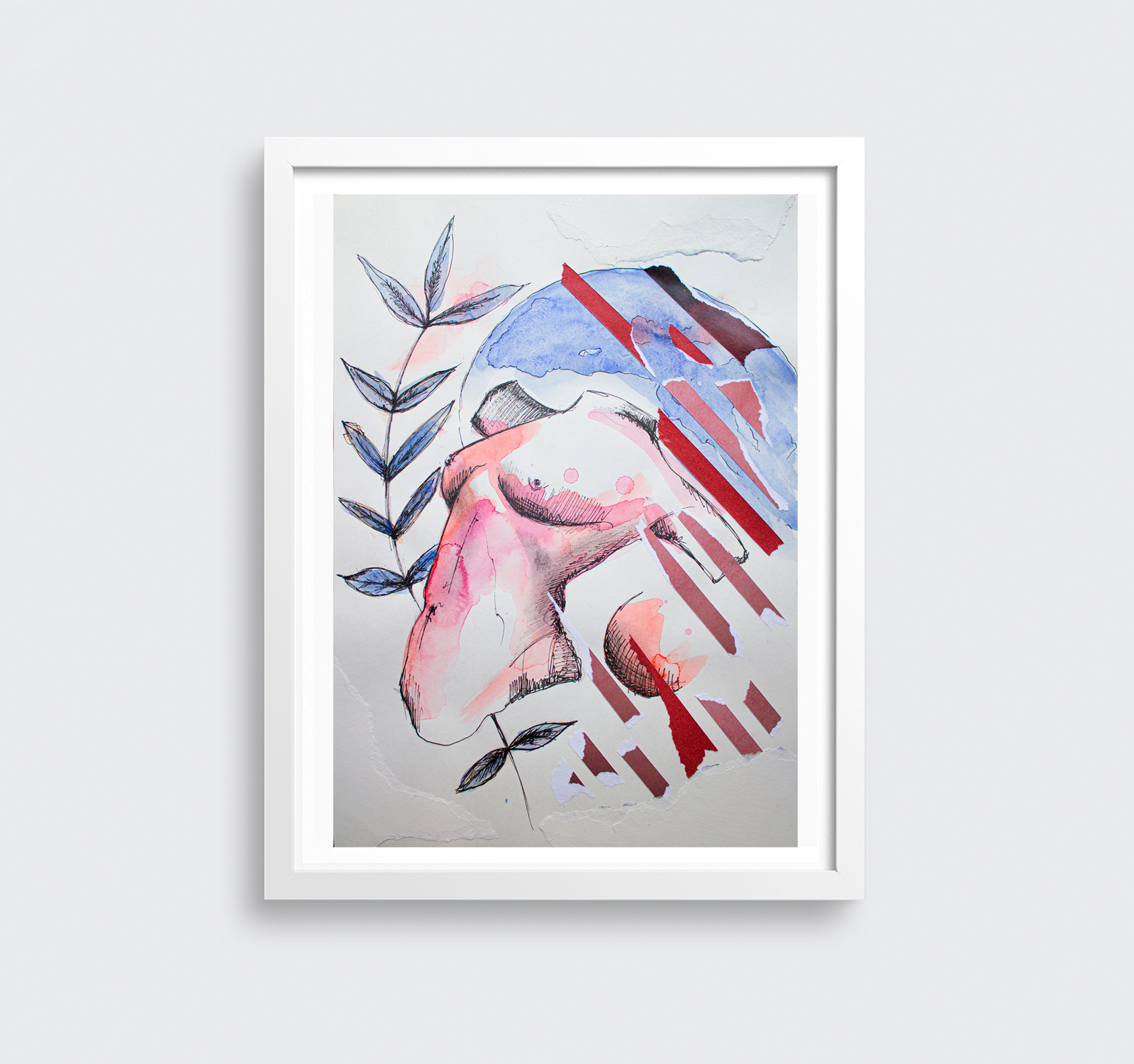 "Microagresiones cotidianas II" ~ Tec. mixta (21 x 40 cm)